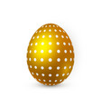 golden easter egg on white background easter egg vector image