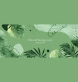 summer background with exotic leaves and abstract vector image
