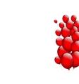 background with red balloons vector image