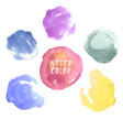 colorful hand drawn watercolor circles vector image