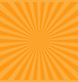orange sunburst background vector image