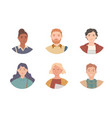 set of avatars people portraits men vector image