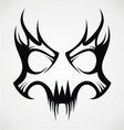 skull mask tattoo design vector image