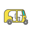 auto rickshaw color icon vector image vector image