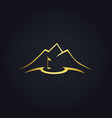 golf nature landmark gold logo vector image