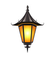 medieval lamp isolated on white vector image vector image
