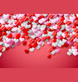valentines day card with scattered colorful foil vector image