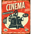 grunge retro cinema poster vector image