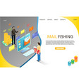mail phishing landing page website template vector image