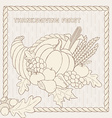 template with hand drawn thanksgiving elements vector image