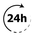 around the clock icon 24 hours vector image