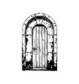 middle age vintage door vector image vector image
