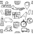 sketch logistic seamless pattern vector image vector image