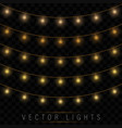xmas glowing garland vector image vector image