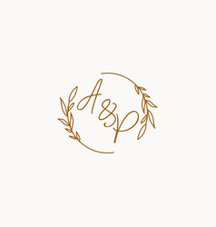 Ap initial wedding monogram logo Royalty Free Vector Image