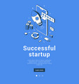 successful startup digital marketing strategy vector image vector image