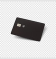 black credit card blank realistic template vector image vector image