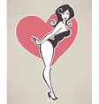pinup girl vector image vector image