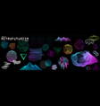 retro futuristic vaporwave style shapes for 80s vector image vector image