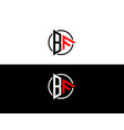 abstract bf letter logo and icon design vector image vector image