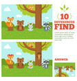 educational game for kids with funny forest vector image