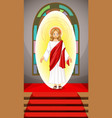 jesus christ in cartoon style vector image vector image