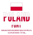 poland flag font vector image