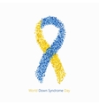 world down syndrome day symbol on white vector image