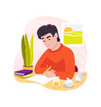 writing the admissions essay isolated cartoon vector image