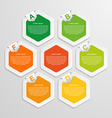 abstract hexagon infographics template vector image vector image