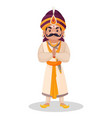 prithviraj chauhan cartoon character vector image