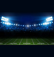 american football arena field with bright stadium vector image