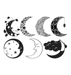 Moon Phases Royalty Free Vector Image Vectorstock Moon Phases Royalty Free Vector Image Vectorstock