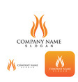 fire logo template flame symbol icon vector image vector image