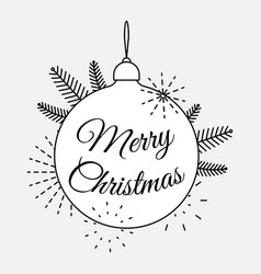 vintage merry christmas and happy new year vector image