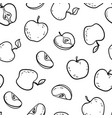 beautiful black and white seamless doodle pattern vector image vector image