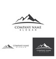 mountain and wave logo landscape icons template vector image