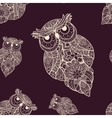 ornamental owl bird vector image