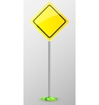 yellow sign isolated vector image vector image
