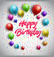 birthday balloons background vector image vector image