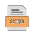 ced file document icon vector image vector image