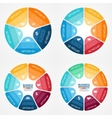 color circle infographics set template for diagram vector image