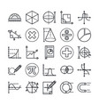math education school science icons collection vector image