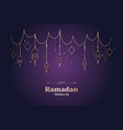 ramadan framed card design vector image vector image
