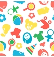 seamless pattern with cute baby accessories vector image