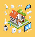 smart house isometric composition poster vector image