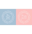two round frames of crowns and hearts vector image