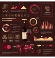 wine infographics on wooden background vector image