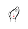 beauty face woman template vector image