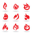fire symbols vector image
